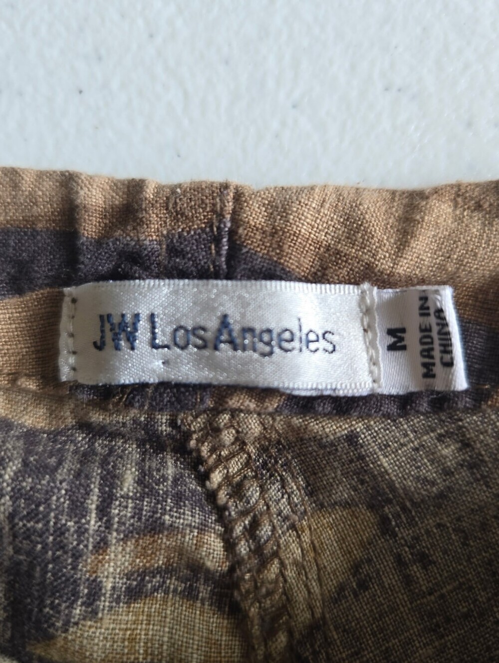 Johnny Was Burken Linen Shorts Camouflauge Floral Embroidery Drawstring Womens M - Picture 8 of 8